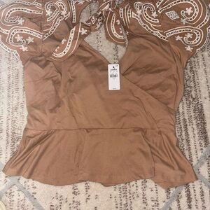 *New*Express Blouse Elegant Brown Top